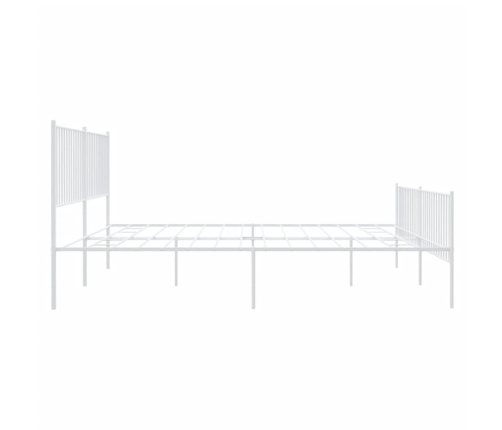 Estructura cama sin colchón con estribo metal blanco 200x200 cm