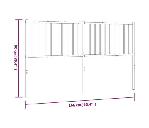 Cabecero de metal blanco 160 cm