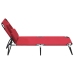 Tumbona plegable acero recubrimiento en polvo tela Oxford rojo