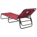 Tumbona plegable acero recubrimiento en polvo tela Oxford rojo