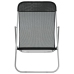 Silla de playa plegable 2 uds acero recubierto textilene negro