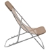 Silla de playa plegable 2 uds acero recubierto textilene taupe