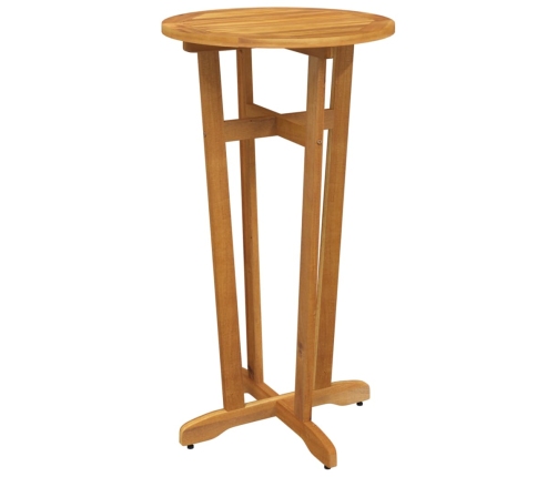 Mesa y taburetes altos de jardín 3 pzas madera maciza acacia