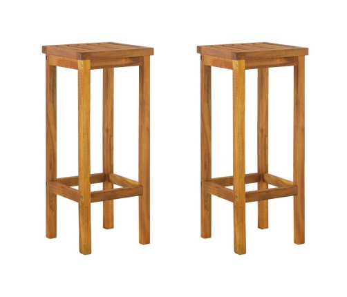 Mesa y taburetes altos de jardín 3 pzas madera maciza acacia
