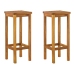 Mesa y taburetes altos de jardín 3 pzas madera maciza acacia
