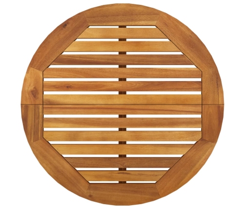 Mesa y taburetes altos de jardín 3 pzas madera maciza acacia