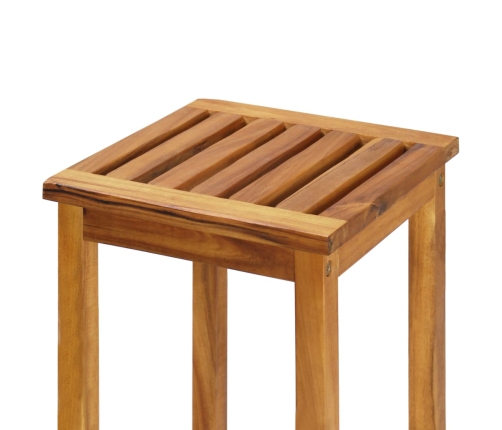 Mesa y taburetes altos de jardín 3 pzas madera maciza acacia