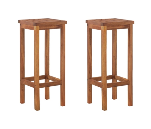 Mesa y taburetes altos de jardín 3 pzas madera maciza acacia