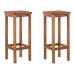 Mesa y taburetes altos de jardín 3 pzas madera maciza acacia
