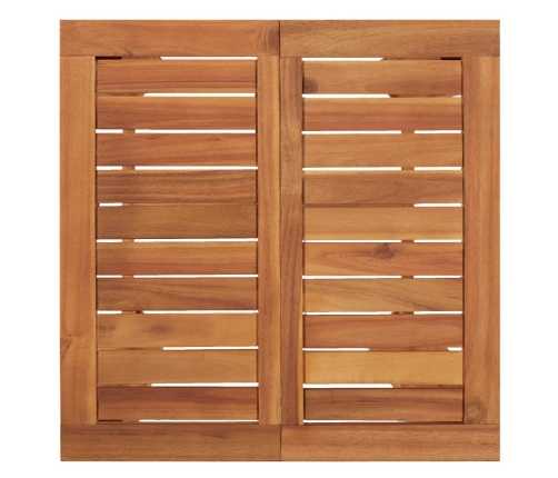 Mesa y taburetes altos de jardín 3 pzas madera maciza acacia