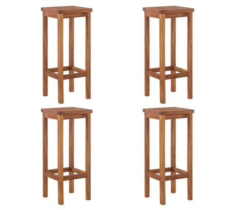 Mesa y taburetes altos de jardín 5 pzas madera maciza acacia