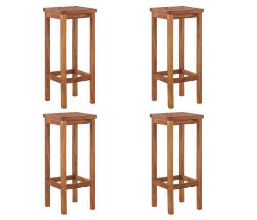 Mesa y taburetes altos de jardín 5 pzas madera maciza acacia