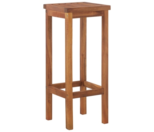 Mesa y taburetes altos de jardín 5 pzas madera maciza acacia