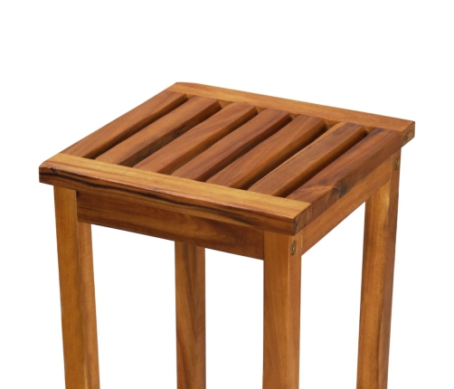 Mesa y taburetes altos de jardín 5 pzas madera maciza acacia
