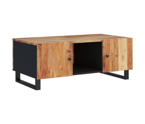 Mesa de centro madera maciza acacia y contrachapada 100x54x40cm