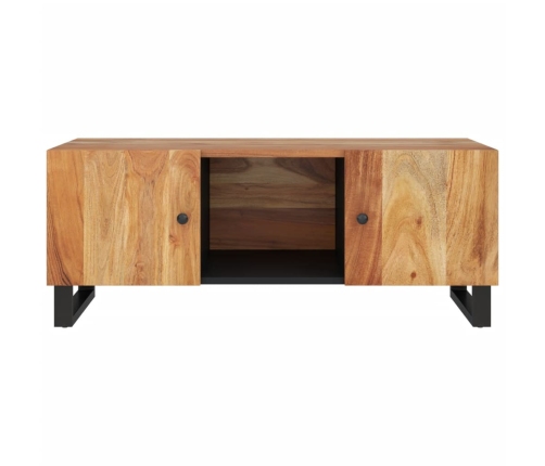 Mesa de centro madera maciza acacia y contrachapada 100x54x40cm