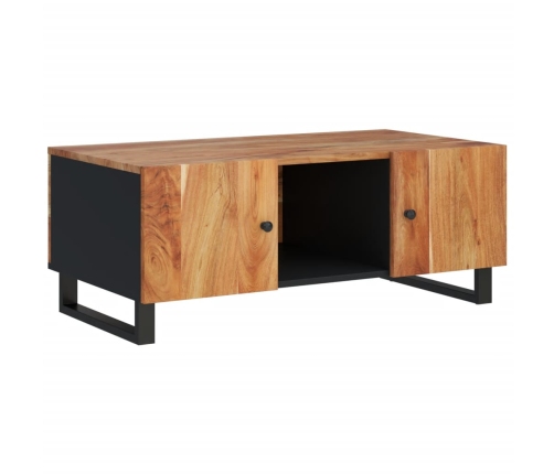 Mesa de centro madera maciza acacia y contrachapada 100x54x40cm