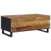 Mesa de centro madera maciza mango y contrachapada 100x54x40 cm