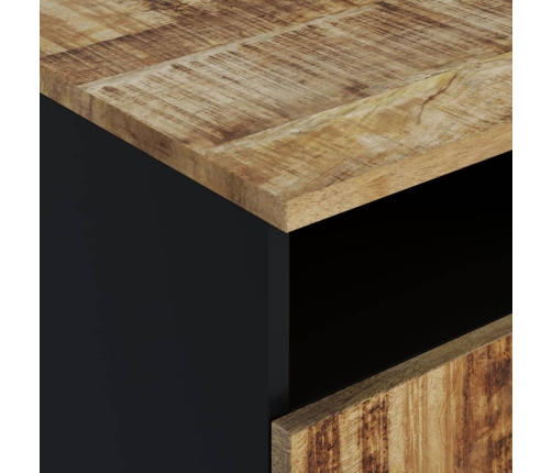 vidaXL Mesa de centro madera maciza mango y contrachapada 80x54x40 cm