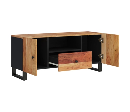 Mueble de TV madera acacia y madera contrachapada 105x33,5x46cm