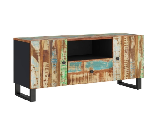 Mueble TV madera reciclada y madera contrachapada 105x33,5x46cm