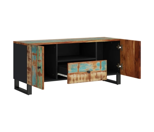 Mueble TV madera reciclada y madera contrachapada 105x33,5x46cm