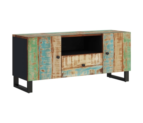 Mueble TV madera reciclada y madera contrachapada 105x33,5x46cm