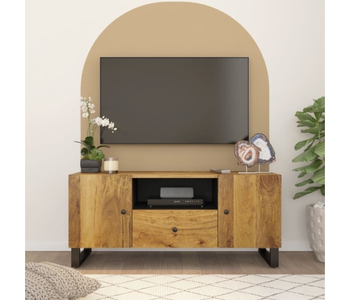 vidaXL Mueble de TV madera mango y madera contrachapada 105x33,5x46 cm