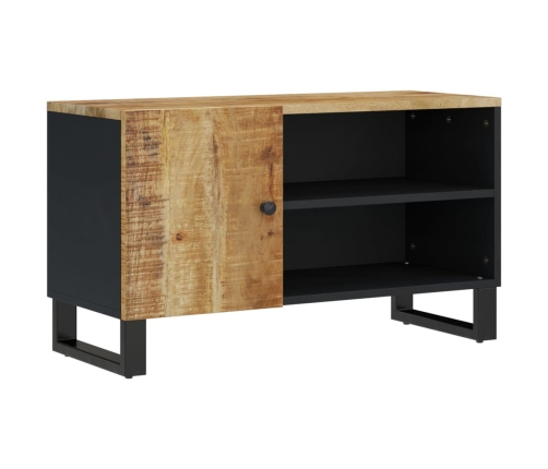 Mueble de TV madera mango y madera contrachapada 80x33x46 cm