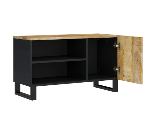 Mueble de TV madera mango y madera contrachapada 80x33x46 cm