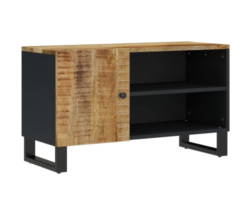 Mueble de TV madera mango y madera contrachapada 80x33x46 cm