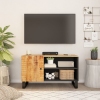 Mueble de TV madera mango y madera contrachapada 80x33x46 cm