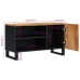 Mueble de TV madera acacia y madera contrachapada 80x33x46 cm