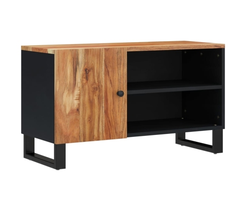 Mueble de TV madera acacia y madera contrachapada 80x33x46 cm