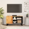 Mueble de TV madera acacia y madera contrachapada 80x33x46 cm