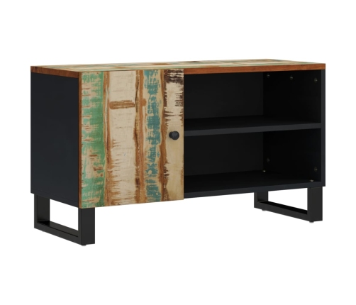 Mueble de TV madera reciclada y madera contrachapada 80x33x46cm