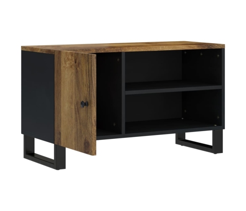 Mueble de TV madera mango y madera contrachapada 80x33x46 cm