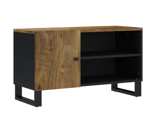 Mueble de TV madera mango y madera contrachapada 80x33x46 cm