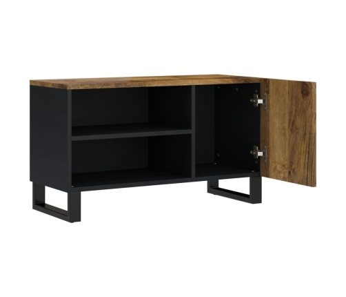 Mueble de TV madera mango y madera contrachapada 80x33x46 cm