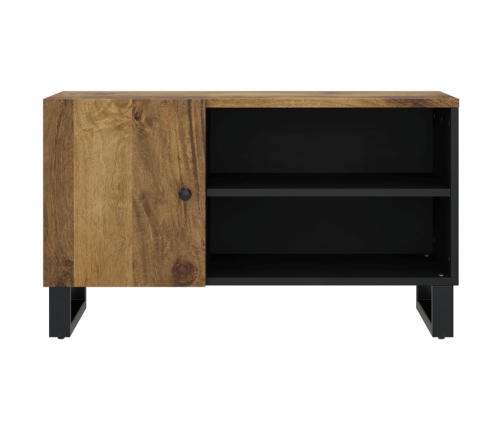 Mueble de TV madera mango y madera contrachapada 80x33x46 cm