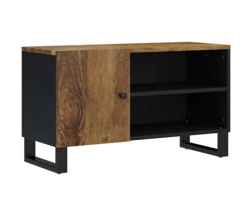 Mueble de TV madera mango y madera contrachapada 80x33x46 cm