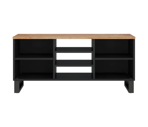 Mueble de TV madera acacia y madera contrachapada 100x33x46 cm