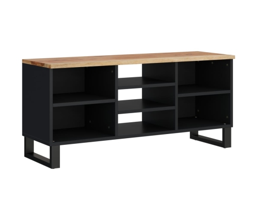 Mueble de TV madera acacia y madera contrachapada 100x33x46 cm