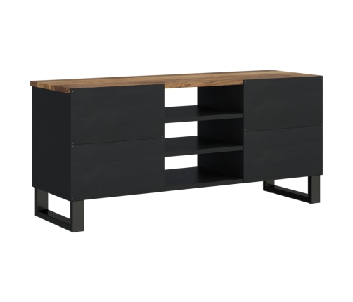 Mueble de TV madera mango y madera contrachapada 100x33x46 cm