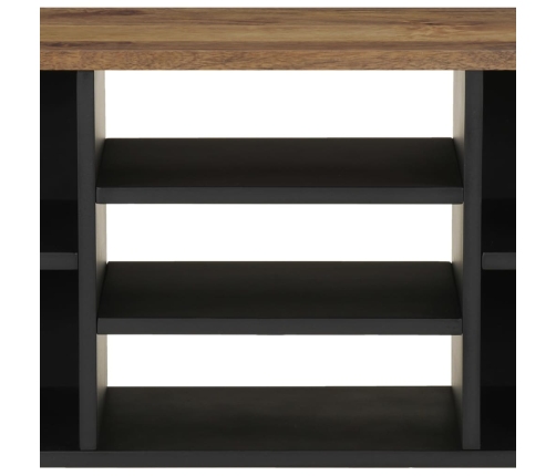 Mueble de TV madera mango y madera contrachapada 100x33x46 cm