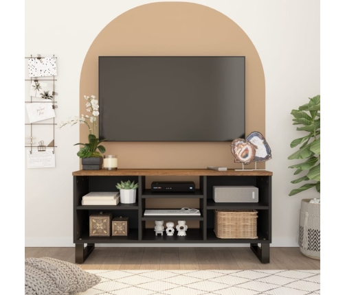 Mueble de TV madera mango y madera contrachapada 100x33x46 cm