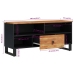 Mueble de TV madera acacia y madera contrachapada 100x33x46 cm