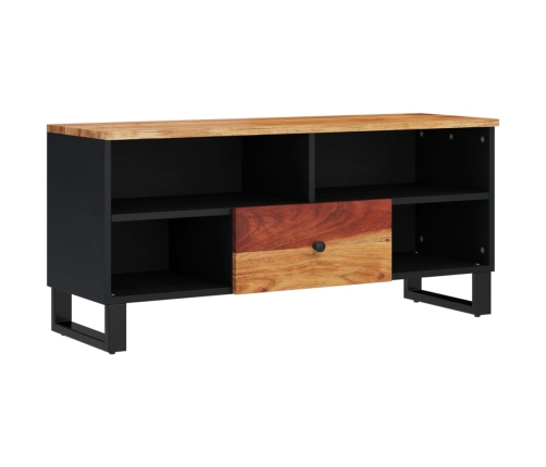 Mueble de TV madera acacia y madera contrachapada 100x33x46 cm