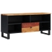 Mueble de TV madera acacia y madera contrachapada 100x33x46 cm