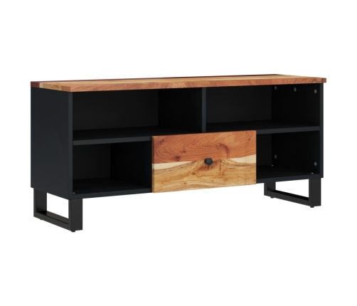 Mueble de TV madera acacia y madera contrachapada 100x33x46 cm